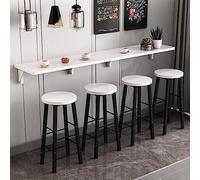 Wall-Mounted Drop-Leaf Folding Table - Space-Saving Wooden Dining Table for Kitchen & Bar - Slim, Long Design Ideal for Smals & Cafes