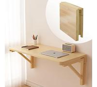 Wall Mounted Drop Leaf Table - Folding Dining Desk for Home Office, Laptop Workstation, Space-Saving Wall Desk for Kitchen, Bedroom, Balcony & Laundry Room