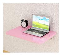 Wall-Mounted Drop-leaf Table Folding Shelf Solid Wood Laptop Desk Space Saving Hanging Table for Study, Bedroom, Bathroom or Balcony