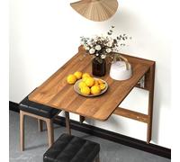 Wall Mounted DropLeaf TableBlack Floating Laptop Desk Foldable Workbench for Small Spaces Compact Bar & Bedroom Solutions85x45cm SpaceSaving Design