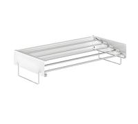 Wall-Mounted Drying Rack | Expandable Foldable & Space-Saving | Stainless Steel Indoor/Outdoor Laundry Rack for Balcony & Terrace 80CM - White