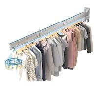 Wall Mounted Drying Rack, Folding Invisible Telescopic Clothes Hanger for Indoor and Outdoor Use, Ideal for Balconies and Bay Windows