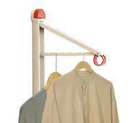 Wall Mounted Drying Rack - Retractable Rail, 1 Piece Space-Saving Bar For Laundry Airing, Folding Bracket With Metal Rods, Household Utility, Heavy-Duty Garment Hanger For Utilities Rooms