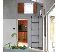 Wall Mounted Egress Ladder, Heavy Duty Replacement Fire Escape Ladder for Emergency Home Safety, Suitable for Basement Window Wells, 100cm-300cm