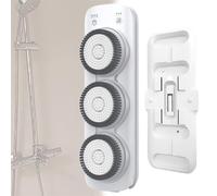 Wall-Mounted Electric Back Scrubber, 360° Automatic Back Scrubber for Shower, 3 Levels Adjustable, with 3 Large Brush Heads and7800mAh Battery, for Daily Bathing