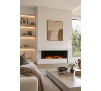 Wall Mounted Electric Fireplace with Timer & Remote in White The hot sale White