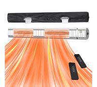 Wall-Mounted Electric Ootdoor Heater, Electric Patio Heater, 3000W Infrared Heater, 3 Heat Levels, 1s Gold Halogen Heating Tubes for Backyard, Garage, Silver