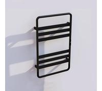 Wall Mounted Electric Towel Warmer, 6 Bars Heated Towel Racks for Bathroom, Built-in Timer and Temperature Control, Electric Towel Dryer, 304 Stainless Steel, IP55 Waterproof(Black,B)