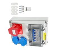 Wall Mounted Electrical Outlet Box Powerful Construction Power Distributor Outdoor Waterproof Distribution Box Enduring Wall Mounted Power Distributor