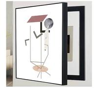 Wall Mounted Electrical Panel Cover, Breaker Box Decorative Painting, Hide Meter Box Fuse Cover, Modern Wall Art for Living Room Home Office, No Drill Easy Installation (E,45x55cm)