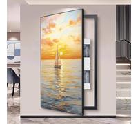 Wall Mounted Electrical Panel Cover, Decorative Electric Meter Box for Living Room and Office, Fuse Box Cover, 55in x 27.6in