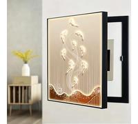 Wall Mounted Electrical Panel Cover-Fuse Box Cabinet Decorative Painting To Hide Electric Meter Meter Box Decorative Painting For Restaurant Living Room Offices Wall(Left,40cm*50cm(15.8 * 19.7IN))