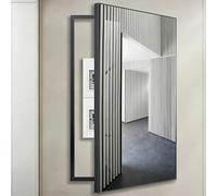 Wall Mounted Electrical Panel Cover,Fuse Box Cover Cabinet,Electric Meter Box Decorative Painting Hide Meter With Aluminum Alloy Outer Frame For Home/Restaurant/Office(R,60cm*120cm(23.6 * 47.2IN))