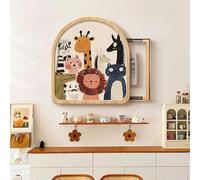 Wall Mounted Electrical Panel Cover, Hide Electric Meter Box Cover, Decorative Painting Fuse Switch Box, for Home Entrance Hallway Bedroom(Beige 1,60 * 45cm/23.6 * 17.7in)