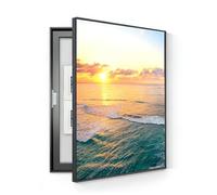 Wall Mounted Electrical Panel Cover Meter Box Decorative Painting Hidden Circuit Breaker Panel Modern Fuse Box Cover Cabinet With Ps Frame For Home Living Room Office(G-R,60cm*80cm(23.6 * 31.5in))