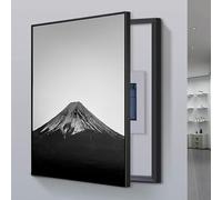 Wall Mounted Electrical Panel Cover, Modern Decorative Fuse Box Covers, Flip-Up Breaker Switch Box for Home Living Room Office(Gray,35x45cm/14x18in)