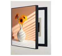 Wall Mounted Electrical Panel Cover Modern Meter Box Decorative Painting Hidden Circuit Breaker Panel Fuse Box Cover Cabinet with Ps Frame(F,40x50cm)