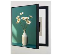 Wall Mounted Electrical Panel Cover Modern Meter Box Decorative Painting Hidden Circuit Breaker Panel Fuse Box Cover Cabinet with Ps Frame(K,60x80cm)