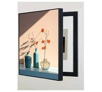 Wall Mounted Electrical Panel Cover Modern Meter Box Decorative Painting Hidden Circuit Breaker Panel Fuse Box Cover Cabinet with Ps Frame(A,30x40cm)
