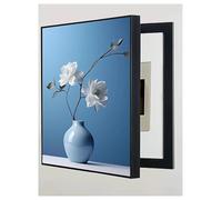 Wall Mounted Electrical Panel Cover Modern Meter Box Decorative Painting Hidden Circuit Breaker Panel Fuse Box Cover Cabinet with Ps Frame(G,45x55cm)