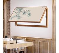 Wall Mounted Electrical Panel Cover, PS Frame Modern Meter Decorative Painting, Simple Install, Suitable for Living Room The Bedroom The Office(Brown 3,120 * 60cm/47 * 23in)