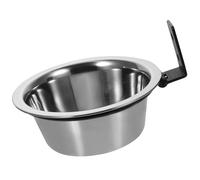 Wall Mounted Elevated Dog Bowl with Easy Clean Stainless Steel | Bite Resistant Smooth Surface, Contemporary Simple Design, Silver Finish, Hanging Feeding Bowl for Pets