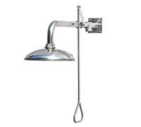Wall Mounted Emergency Eye Wash Station Emergency Safety Shower, Outdoor Shower Head, Eye Wash Station, ABS Coated Stainless Steel Horizontal Installation