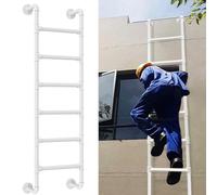 Wall Mounted Emergency Fire Escape Ladder for Indoor Outdoor Climbing - Durable Wrought Iron Construction for Height Entrance Egress