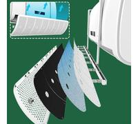 Wall Mounted Exhaust Cover Wind Deflector for Air Conditioners 8 Leaf Adjustable Design for User Comfort (Anion filter)
