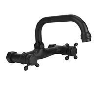 Wall Mounted Faucet Copper Kitchen Faucet Bathtub Faucet Double Handle Hot and Cold Water Mixer Tap 360° Rotatable Faucet for Kitchen Bathroom(1)