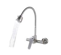 Wall-Mounted FaucetKitchenSinkUniversalDouble-HoleBalcony Laundry PoolWall-MountedFaucethot and Cold