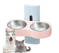 Wall Mounted Feeding Bowls - Space Saving Holder Bracket, Material, Adjustable Height Placement | Pet Hydration Eating Setup, Cat Dog Meal Routine Tool, Indoor Living Convenience Gear