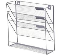 Wall Mounted File Holder - 4-Tier Metal Organizer For Mail, Paper, Folders & Magazines | Versatile Desktop Or Wall Rack For Office, Home, Or School | Multifunctional Hanging Storage For Documents & Ne