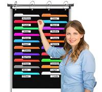 Wall Mounted File Organizer - Hangable Folder Pocket Holder,Document Adjustable Organizer | for School College Workplace Business Home Travel Office