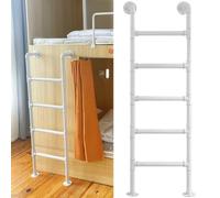 Wall Mounted Fire Escape Ladder, Heavy Duty Metal Step Ladder for Home, Apartments, and Basements, 3 to 5 Steps