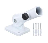 Wall Mounted Flag Pole Holder - 180° Adjustable Aluminium Bracket for Yard Roof or Truck Use