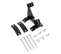 Wall Mounted Flagpole Bracket Base for Outdoor Fence Mounting | Stainless Steel, Black Finish, Secure Support for Metal Fences, Garden Walkways and Holiday Displays