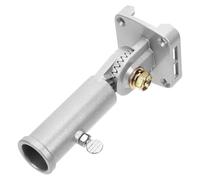 Wall-Mounted Flagpole Bracket, Iron 180 Degree Adjustable Holder for Flags | Silver Rust-proof Coating, Weatherproof Design, Mounting Hardware Included, Suitable for Holiday Advertising Displays,