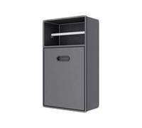 Wall-Mounted Flexible Stainless Steel Bath Storage Grey 50x30x14cm - Ideal for Bathroom ion and Space-Saving Solutions