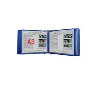 Wall Mounted Flip Book Display with 10 Panels and 20 Pockets for Document Organization and Storage Solution