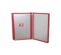 Wall Mounted Flip Book Display with 5 Panels & 10 Pockets for Document, Art, and Photo Organization in Home, Office, and Classroom