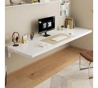 Wall-Mounted Floating Desk Foldable Wooden Computer Table for Home Office & Kitchen 80×40cm (31×16in) Study Table with Drop-Leaf Design White.