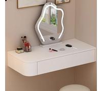 Wall Mounted Floating Desk - Multi-Purpose Dressing Table & Corner Makeup Station for Bedroom/Bathroom 31.5in White Design Stylish and Functional