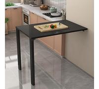Wall Mounted Floating Folding Table Versatile Workstation for Home & Office Space Saving Dining & Breakfast Bar Black Size: 75x30 cm Ideal for Kitchens & Small Spaces