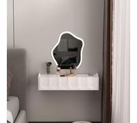 Wall-Mounted Floating Makeup Desk with Drawers - Space-Saving Corner Vanity for Small Spaces Stylish Dressing Table Perfect for Home Decor and nization