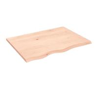 Wall-Mounted Floating Shelf - 80x60x2 cm Solid Oak Wood Storage Unit for Kitchen Bathroom Living Room - Decorative Display Shelf Rustic Home Decor Easy Installation