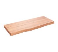 Wall Mounted Floating Shelf - Decorative Wooden Display Shelves for Kitchen Bathroom Living Room - Light Brown Shelving Kit (100x40x(2-6) cm) - Stylish Home nization Solution