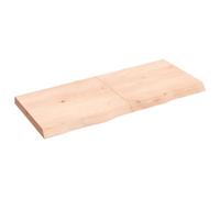 Wall Mounted Floating Shelf - Solid Oak Storage for Kitchen, Bathroom & Living Room - Decorative Shelving Display Kit, 120x50x(2-6) cm, Untreated Natural Wood, & Stylish Storage Solution