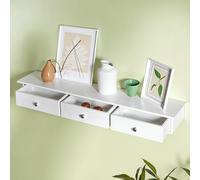 Wall-Mounted Floating Shelf with Drawers