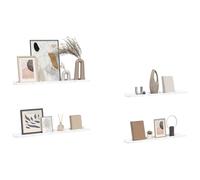 Wall Mounted Floating Shelves 4 Pcs Engineered Wood Storage Display